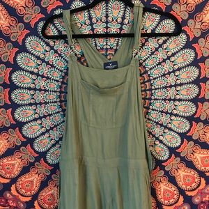 army green american eagle shorts overalls